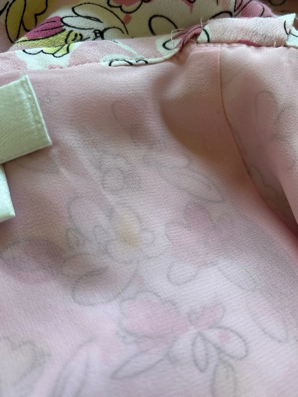 LOFT Pink Floral Y2K Empire Mini Dress 4P - Picture 5 of 7